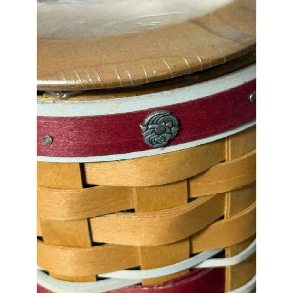 2010 Longaberger Rose Bowl Basket w/ Lid & Liner New